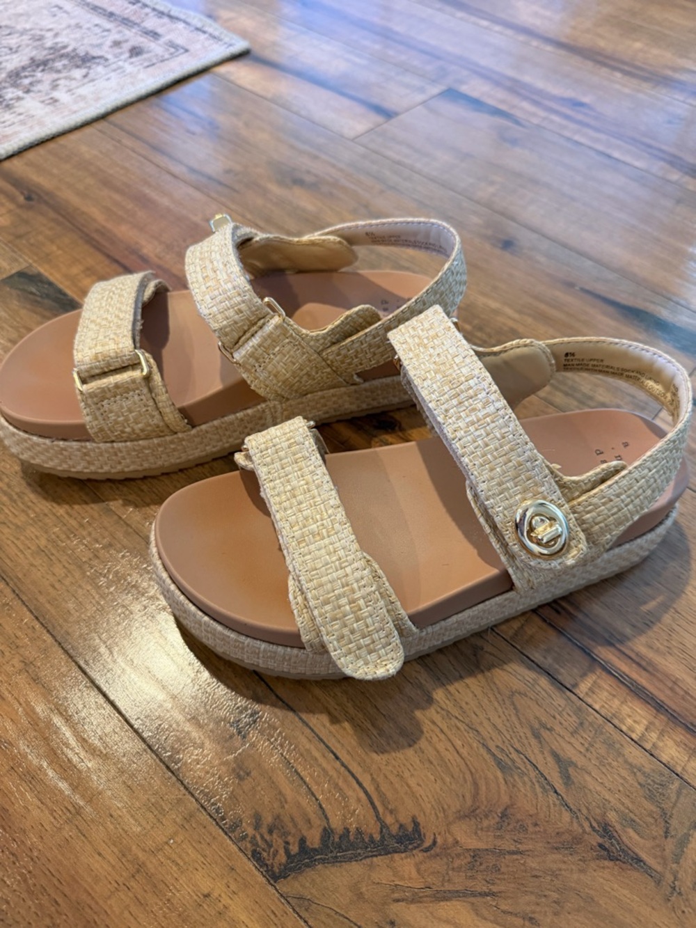 A New Day, Beige Woven Strap Sandals - Comfortable Summer Shoes